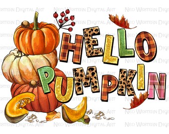 Hallo Kürbis png Sublimation Design herunterladen, Herbst Vibes png, Herbst png, westlicher Kürbis png, Herbstblätter png, sublimieren Designs herunterladen