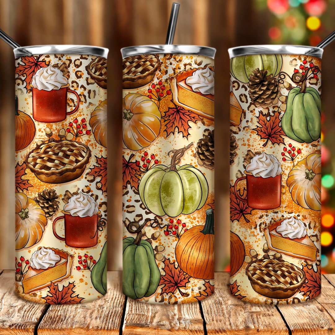 Fall 20 Oz Skinny Tumbler Png Sublimation Design Download, Tumbler Wrap ...