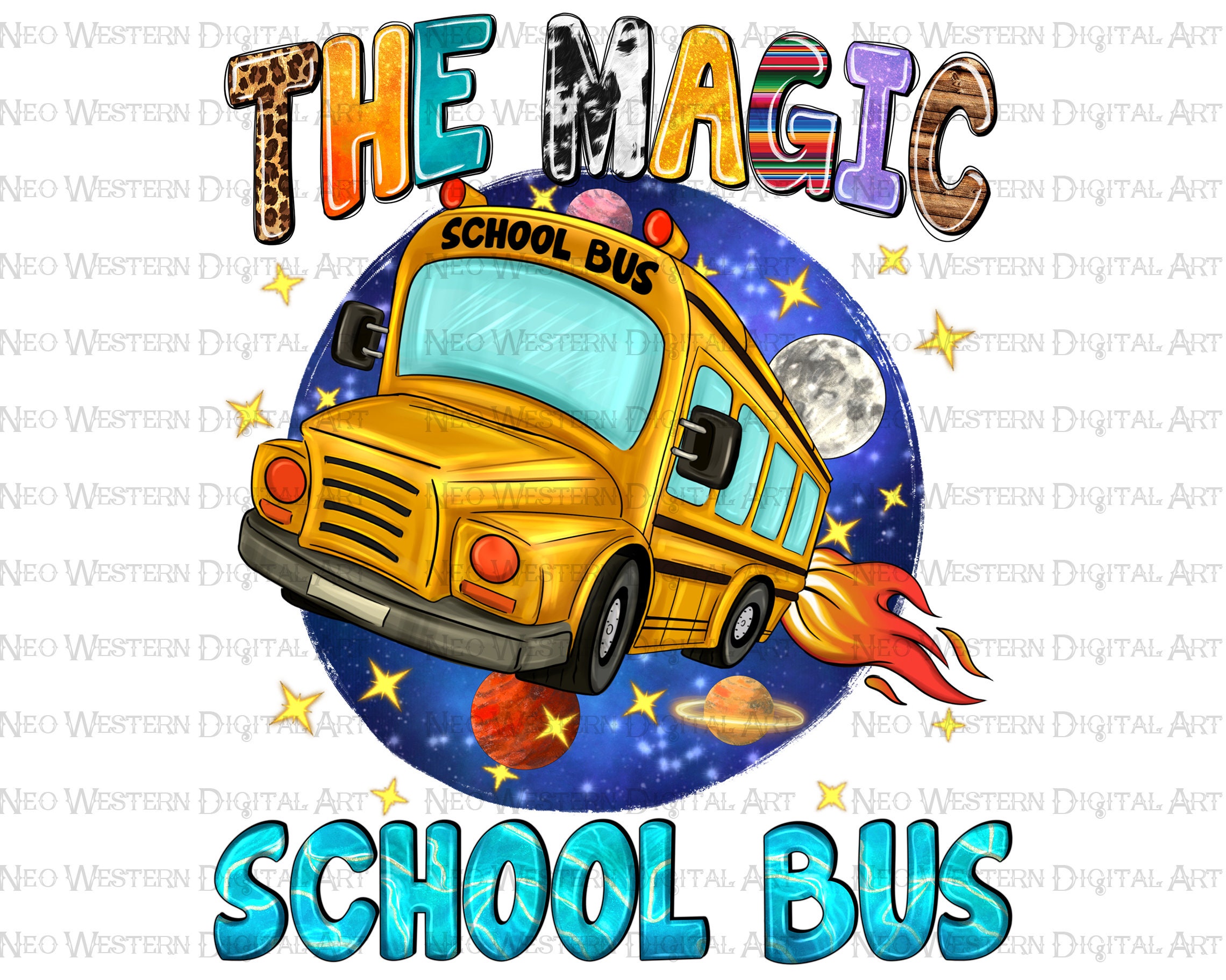 The Magic School Bus Png Sublimation Design Download Back to Etsy