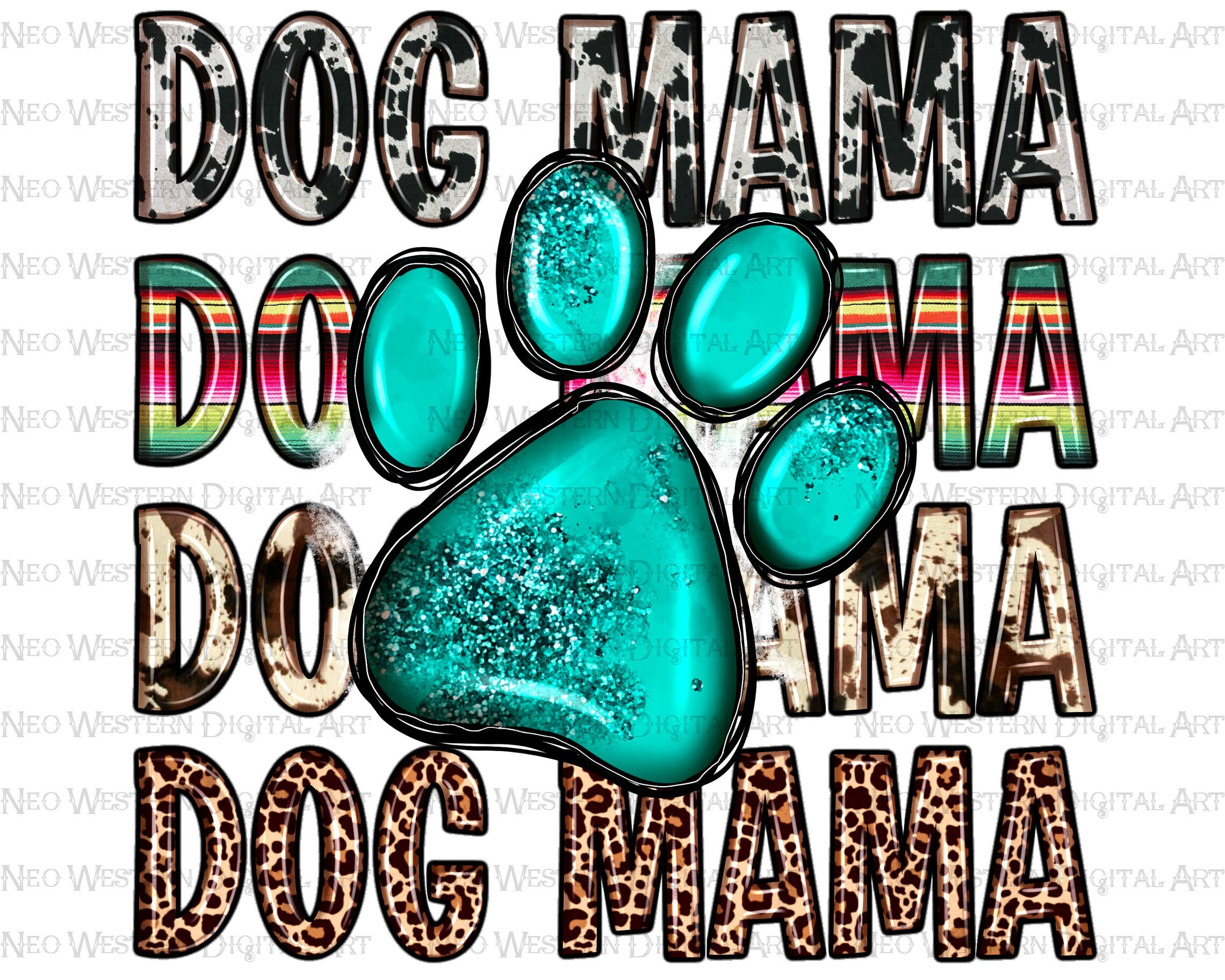 Dog Mama Png Sublimation Design Download, Mother's Day Png, Western Dog ...