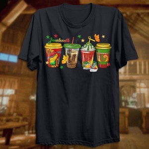 Juneteenth coffee drinks png sublimation design, Afro coffee cup png, Juneteenth 1865 png, black power png, sublimate designs download image 3