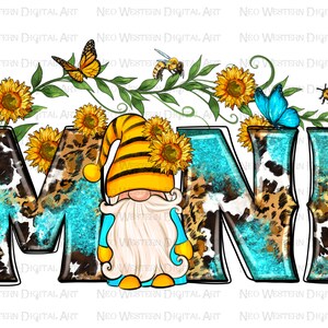 ノームとひまわりのついたウエスタンミニ PNG 昇華デザインのダウンロード、ひまわり ノーム PNG、ミニ PNG、昇華デザインのダウンロード
