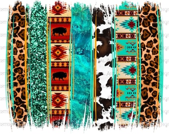 Western brushstrokes png sublimation design download, leopard brushstrokes png, aztec brushstrokes png, designs download