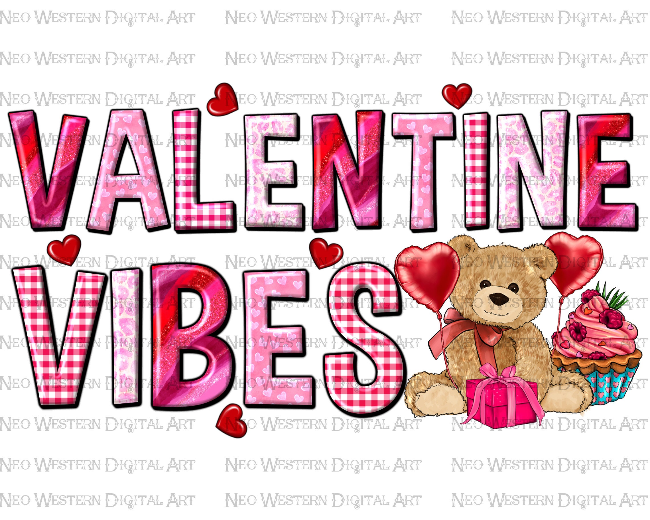 Valentine Vibes Png Sublimation Design Download, Happy Valentine's Day ...