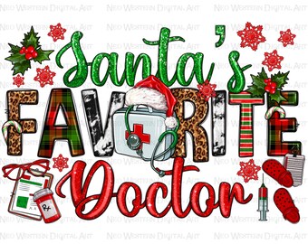 Santa's Favorite Doctor Christmas png sublimation design download, Christmas png, Santa's Favorite png,Doctor png,sublimate designs download