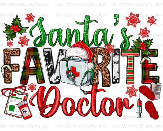 Santa's Favorite Doctor Christmas png sublimation design download, Christmas png, Santa's Favorite png,Doctor png,sublimate designs download
