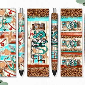 Western Nurse serape pen wrap png sublimation design download, western pen wrap png, Nurse pen wrap png, sublimate designs download
