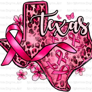 Cancer Awareness ribbon Texas map png sublimation design download, Breast Cancer png, western map png, Cancer ribbon png, sublimate download