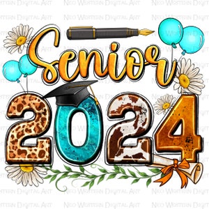 Descarga de diseño de sublimación png senior 2024, png de graduación, clase de 2024 png, png de graduado, png senior, descarga de diseños sublimados