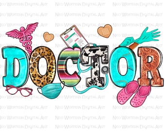 Doctor png sublimation design download, western Doctor png, Doctor png design, Doctor life png, Medical png, sublimate designs download