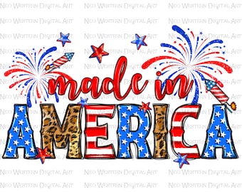 Made in America png sublimation design download, 4th of July png, Independence Day png, western America png, sublimate designs download