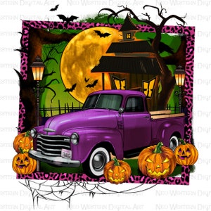 Halloween boerderij vrachtwagen png sublimatie ontwerp download, Happy Halloween png, spookachtig seizoen png, trick or treat png, sublimeer ontwerpen download