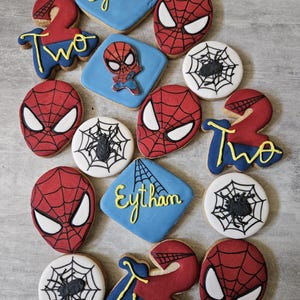 Personalisierte Spiderman, Mario Bros Kekse