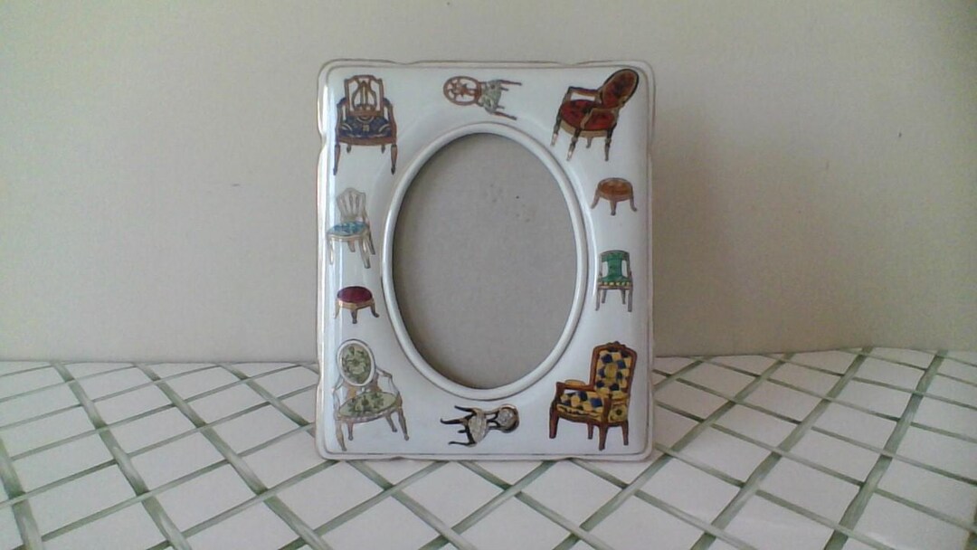 Porcelain Picture Frame With Chairs - Etsy