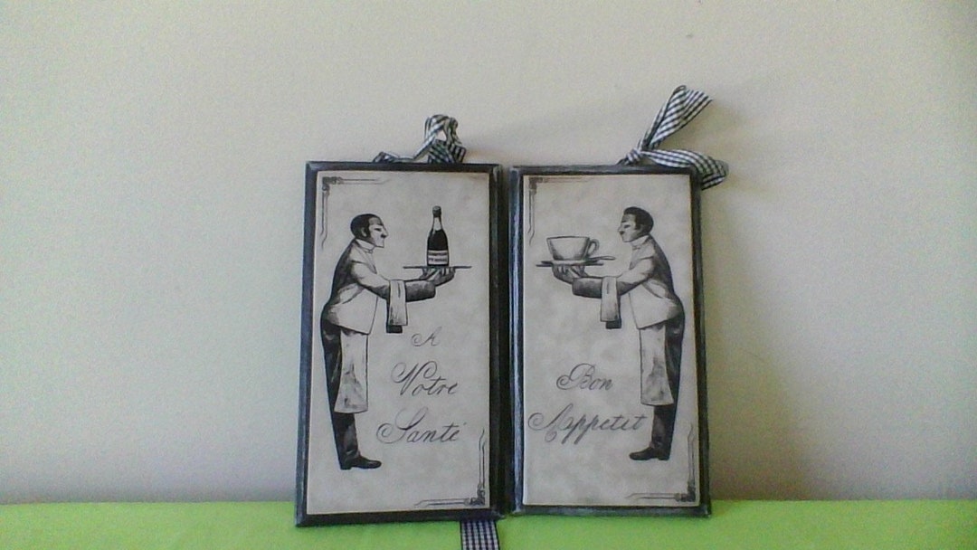 Set of Two French Chef Wall Decor - Etsy