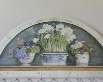 キャサリン・ホワイトによるヴィンテージフローラルウォールアート