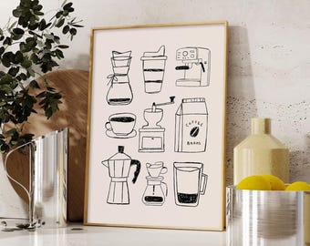 Espresso Wall Art Print, Coffee Bar Decor (Digital Download)