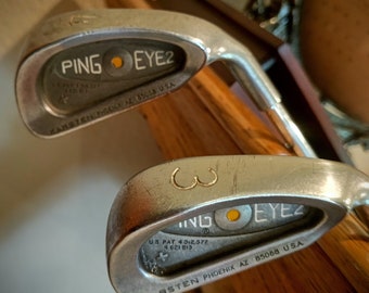 PING EYE2 3 and 4 iron orange dot.