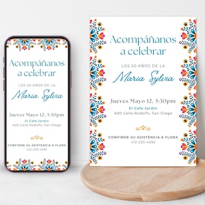 Cumpleaños Invite Acompáñanos A Celebrar Birthday Invitation in Spanish Evite Invitación Video Mexican Hermana Fiesta Tarjeta Queridos