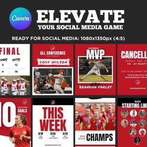 60 Sports Team Social Media Templates Bundle, Instagram Post Graphics ...