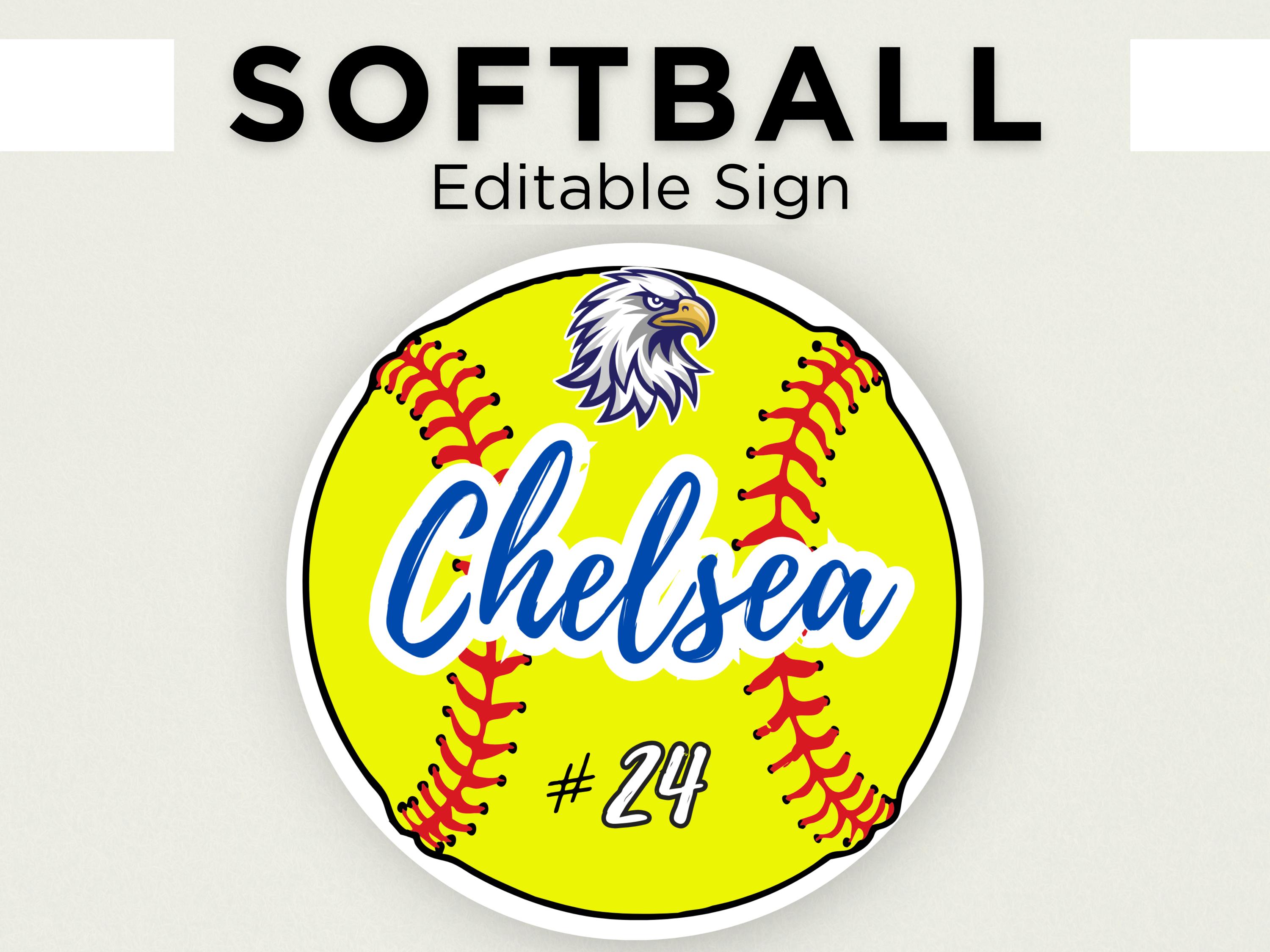 Editable Softball Locker Door Sign Canva Template High School Tournament Travel Ball Softball Game Hotel Sign Canva Template Softball Mom