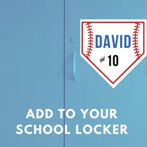 Editable Baseball or Softball Locker Door Hotel Sign, Decoration Name ...