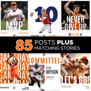 85 Social Media Posts PLUS 85 Stories Instagram Editable Template Bundle Kit Teams Graphics Canva Season GameDay Committed Football