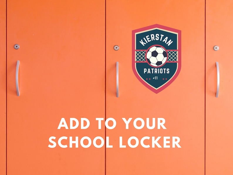 Editable Soccer Locker Door Sign, Canva Template, Hotel Name Tag ...