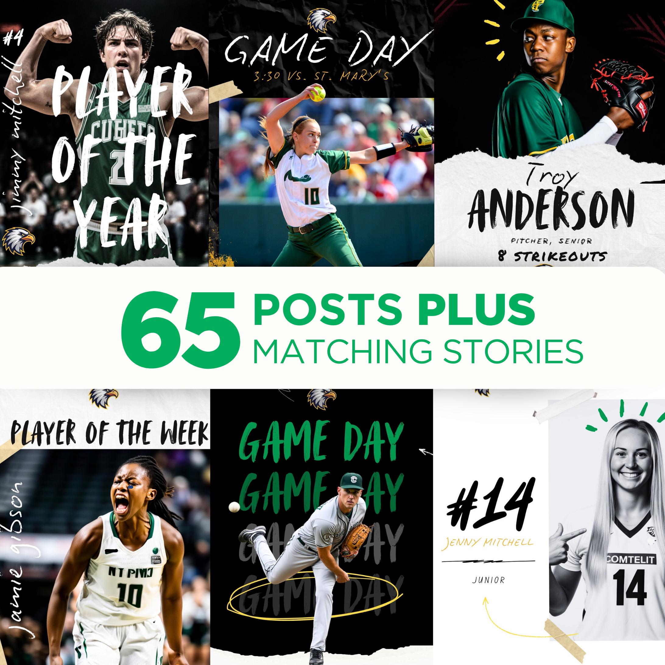 65 Editable Sports Social Media Canva Templates, Design Graphics ...