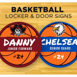 Editable Basketball Locker Printable Cutout Sign Locker decoration team travel Tournament Door Signs School Mom Decorations Template Girls