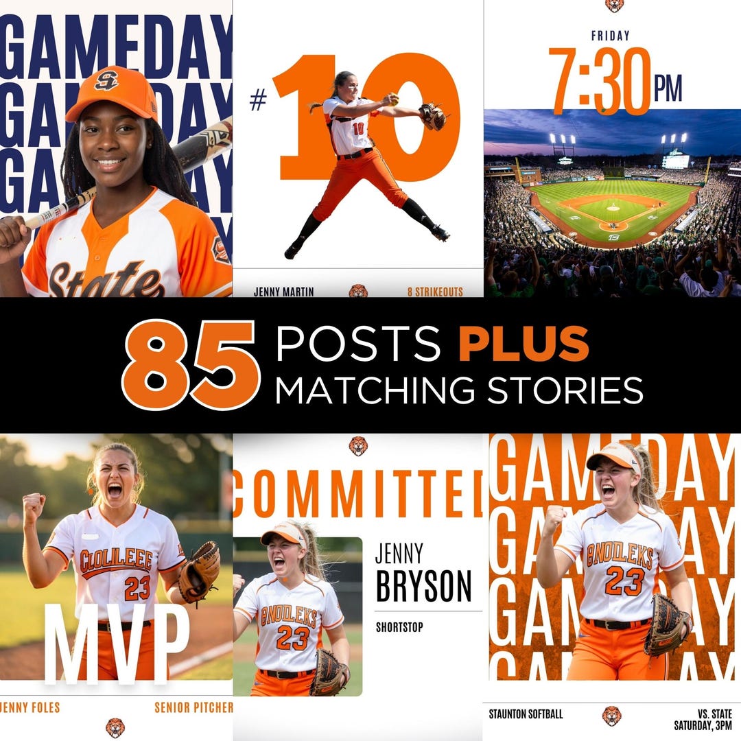 85 Softball Social Media Posts PLUS 85 Stories, Instagram Editable ...