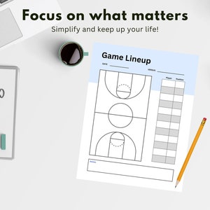 Editable Basketball Lineup Sheet UNLIMITED Downloads Basketball Coach ...