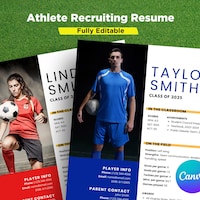 Player Profile Resume Trifold EDITED - Etsy