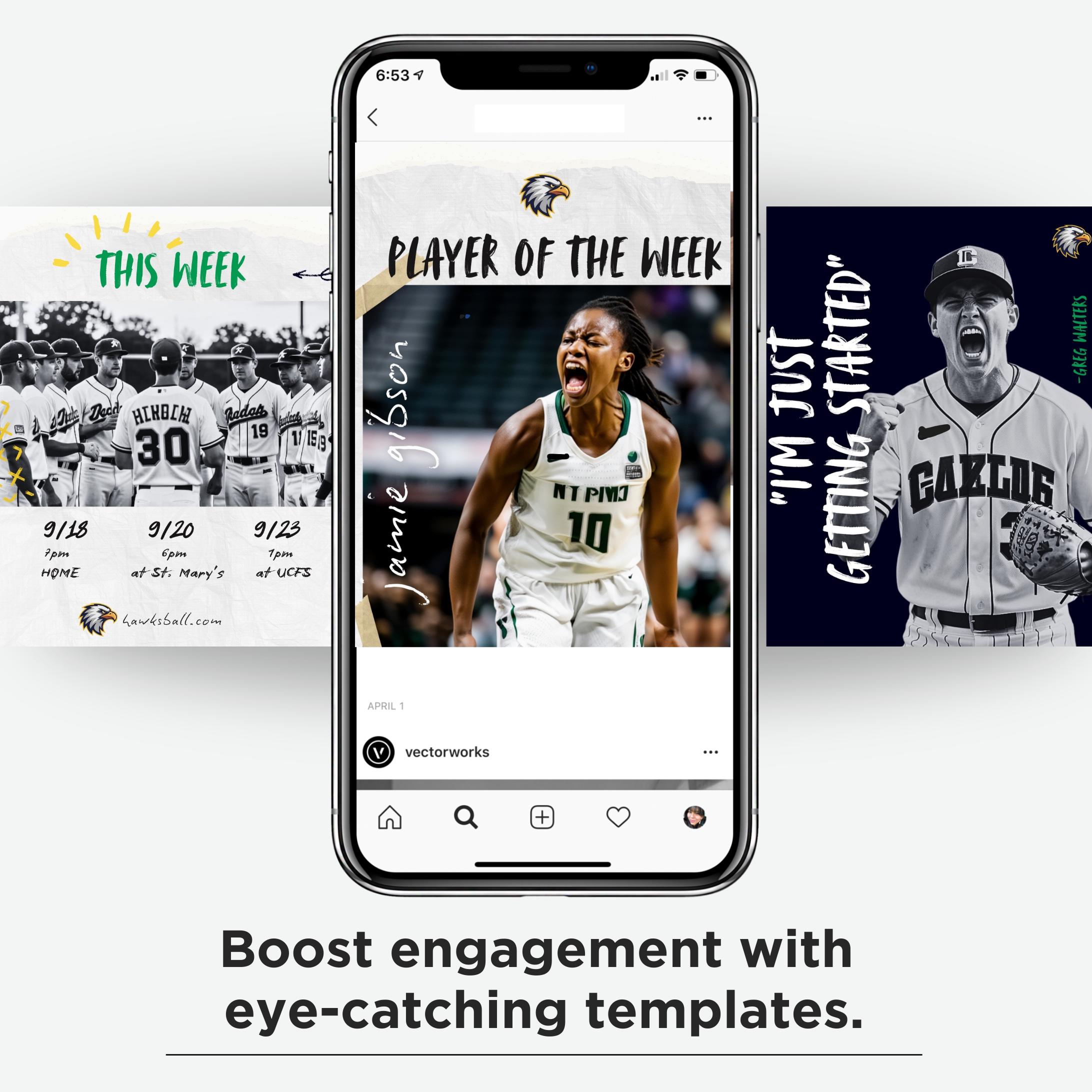 65 Editable Sports Social Media Canva Templates, Design Graphics ...