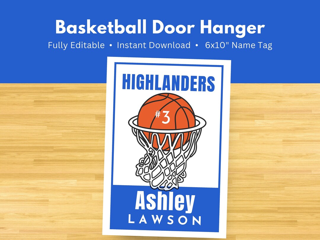 Editable Basketball Locker Printable Cutout Door Sign Locker - Etsy