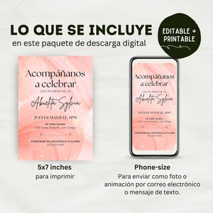 Spanish Birthday Invitation Acompáñanos A Celebrar Invite, Canva