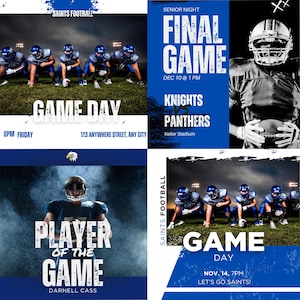10 Sports Social Media Template Bundle 10 Editable Professional Designs Canva Template Instagram Travel Ball Team Mom Game Day Instagram Kit