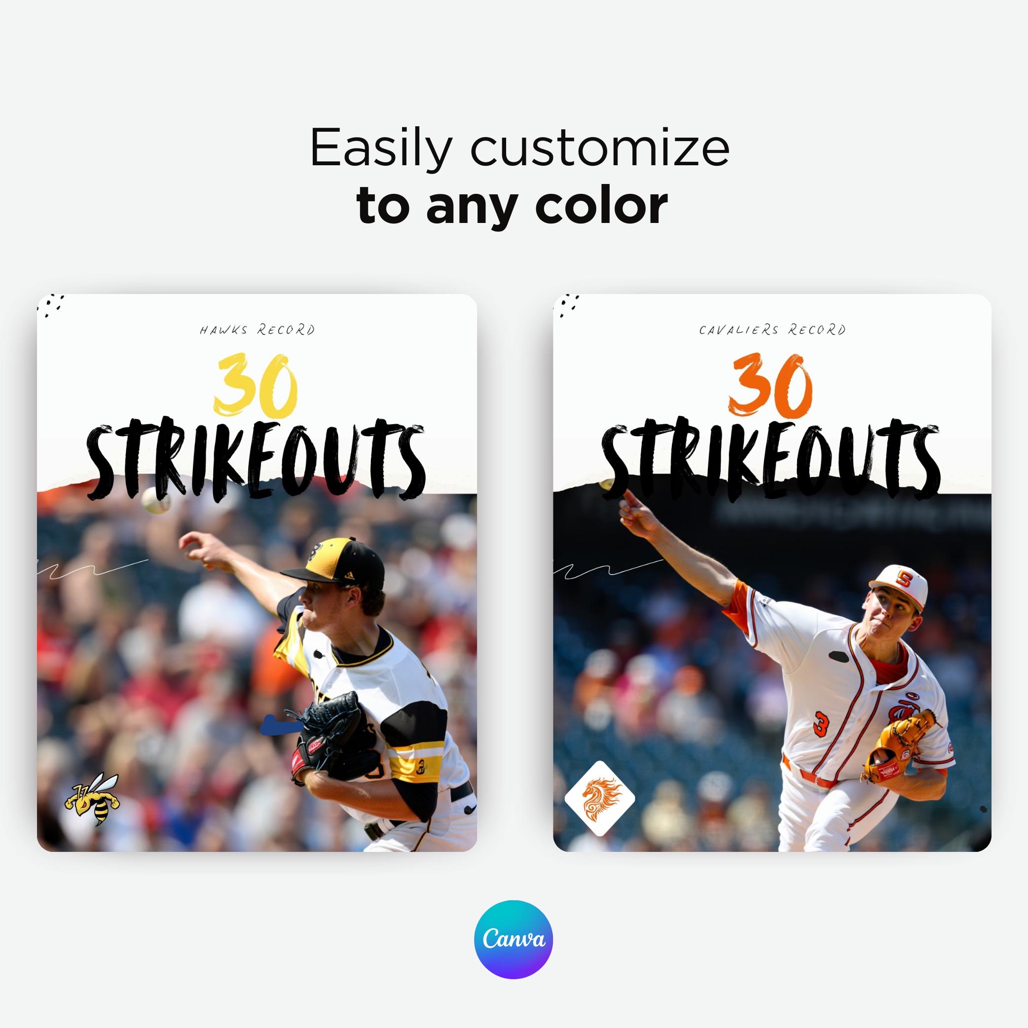 75 Baseball Social Media Posts PLUS Stories, Editable Canva Templates ...