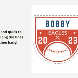 Editable Baseball Locker Door Sign Name Tag Baseball and Softball ...
