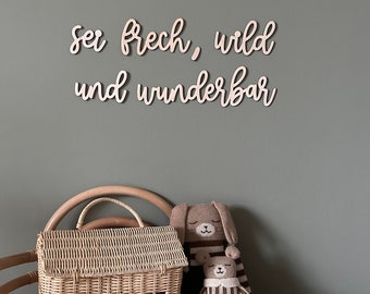 wees brutaal, wild en prachtig ෆ- houten letters voor kinderkamer l kinderkamer wanddecoratie l belettering voor babykamer