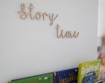 Story Time lettering - Children's room reading corner | Children's room wall decoration | Children's room decor