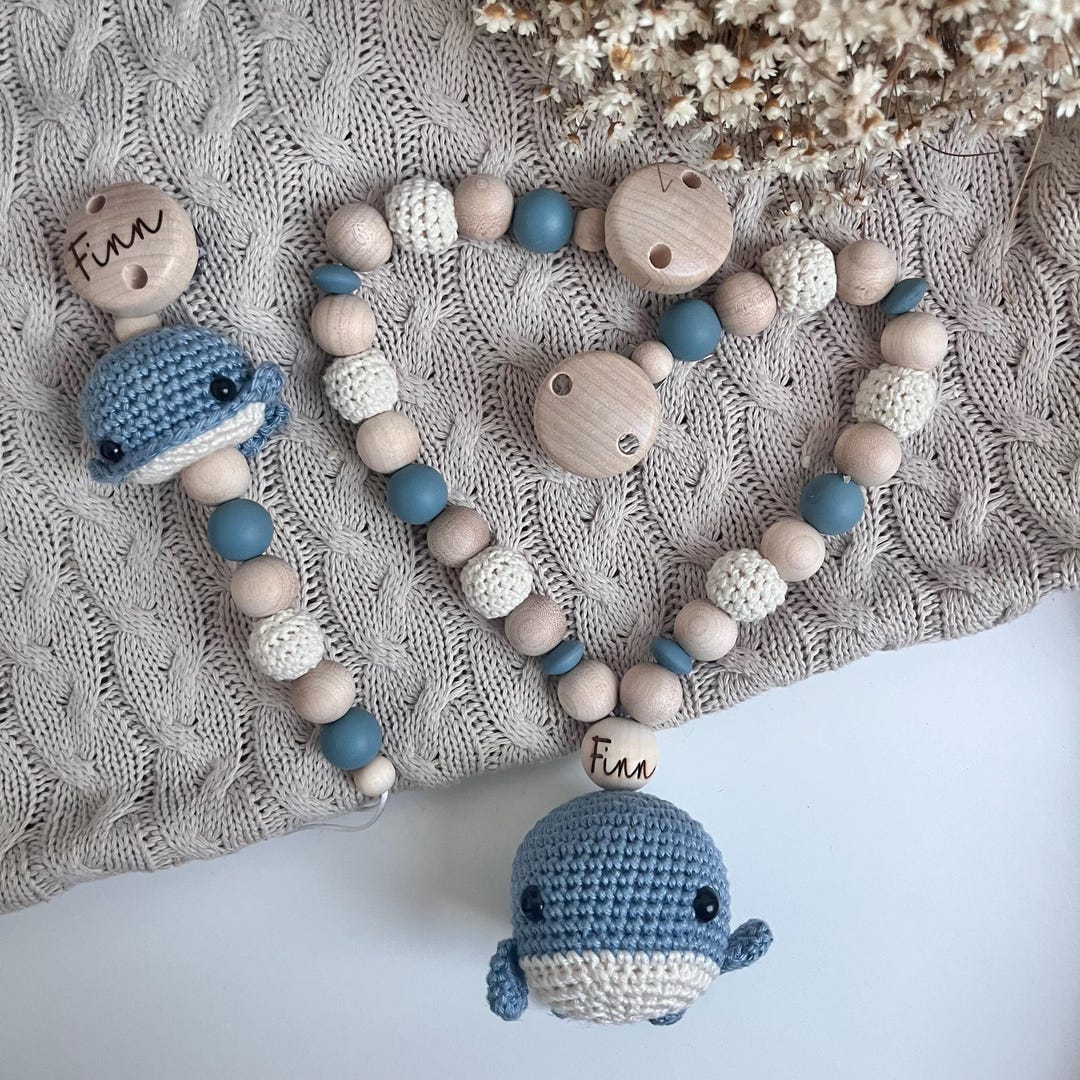 Unique Pacifier Chain Pacifier Chain Set ෆ - Pacifier Chain Whale L Personalized Stroller ...