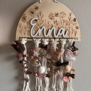 Hair clip holder ෆ - Storage for hair clips l Hair clip organizer l Personalized clip holder l Hair clip storage