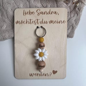 Godmother Gift - Keychain &quot;Will you be my Godmother?&quot; Godmother l Godmother