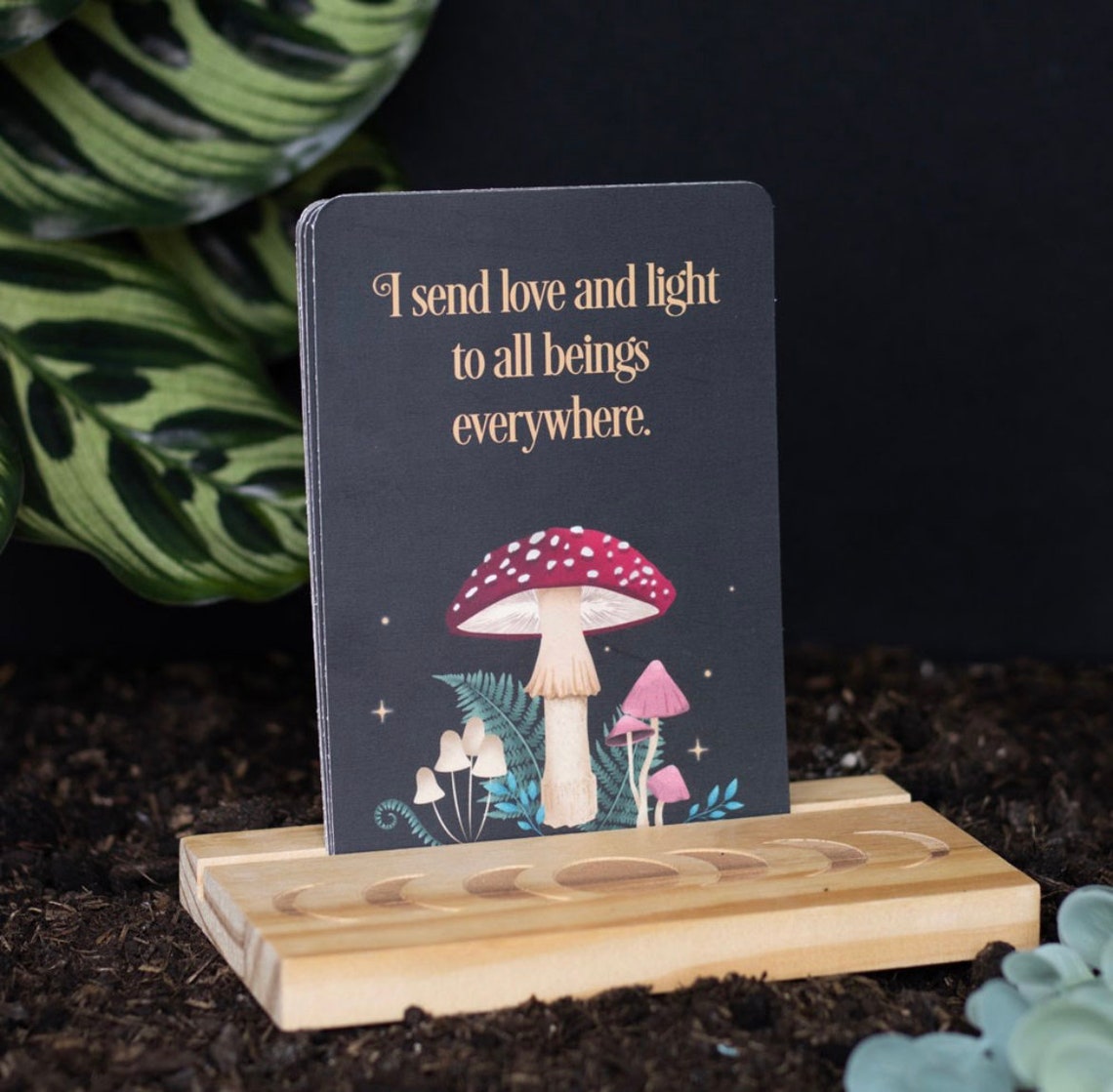 Friendship Ball Burnt Red Giftboxed with affirmation card + stand.
