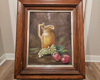 Vintage Original Canvas Paintings Framed and Signed Frame by Grumbacher