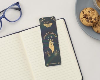 Celestial Bookmark | Magical Page Turner, Gold Moons Bookmark