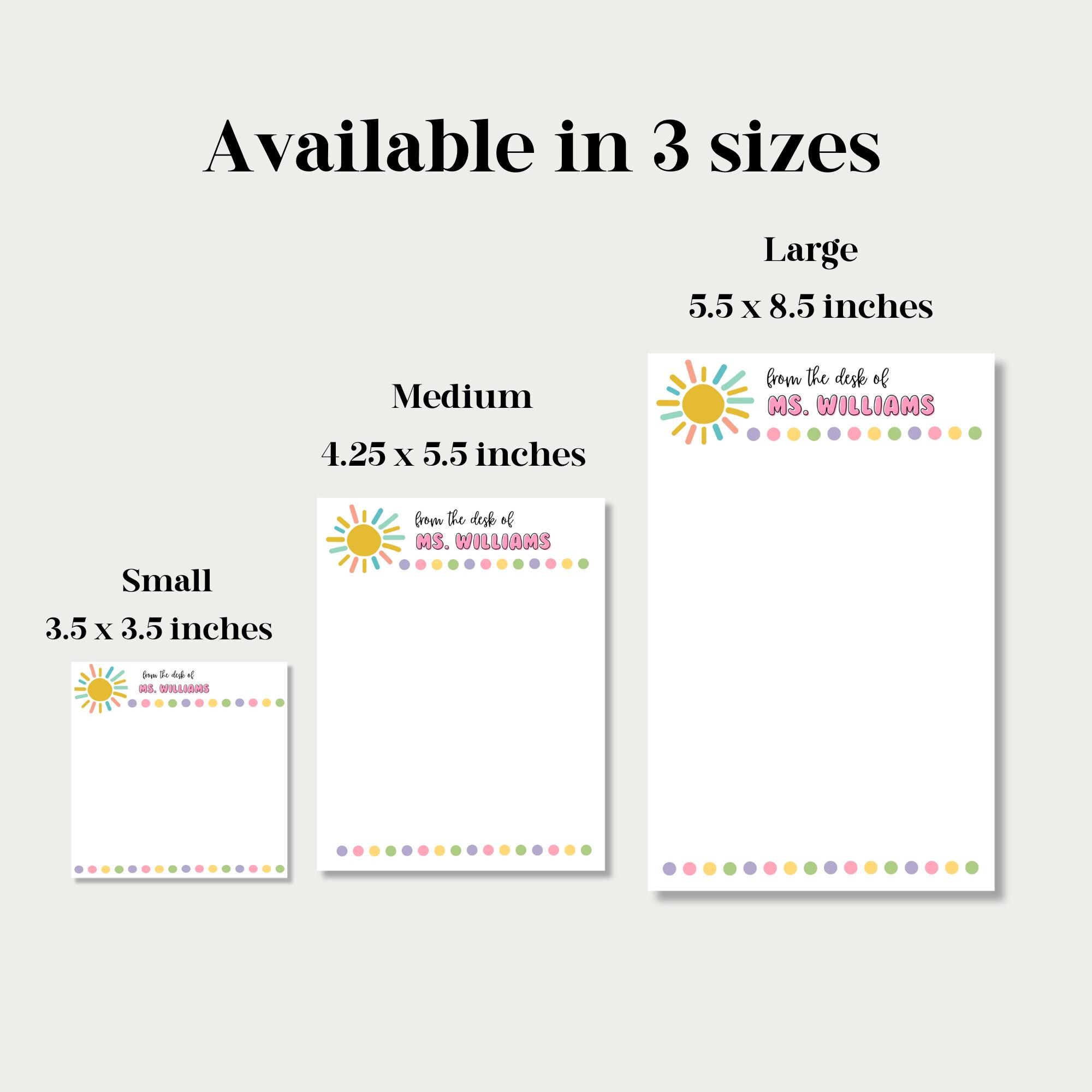 Personalized Teacher Notepad: Custom Stationery Gift - Etsy