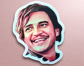 Pedro Pascal sticker, trending sticker, funny memes, pedro merch, holographic sticker, hilarious stickers, pascal decals, trending now