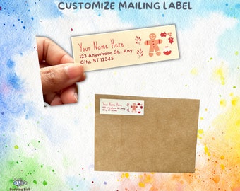 Personalized Baby Theme Return Address Labels: 60 Waterproof Mail Stickers